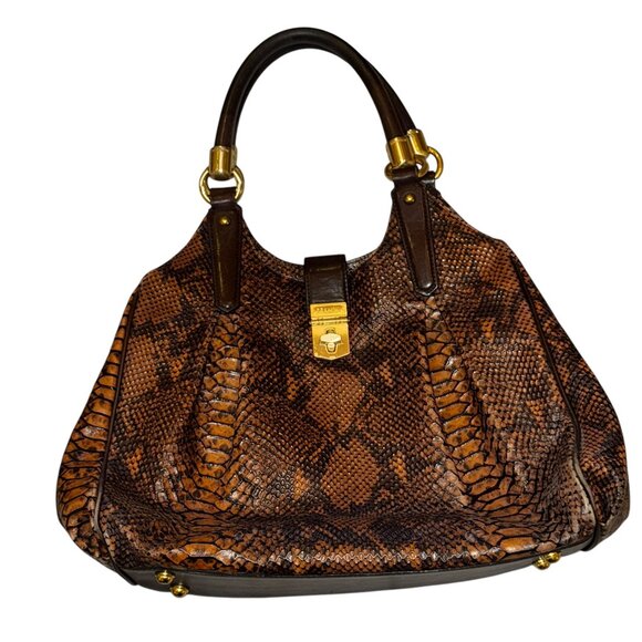 Gorgeous! BRAHMIN Elisa Pecan Melbourne Dome Leather Round Handle Tote S… - Picture 1 of 7